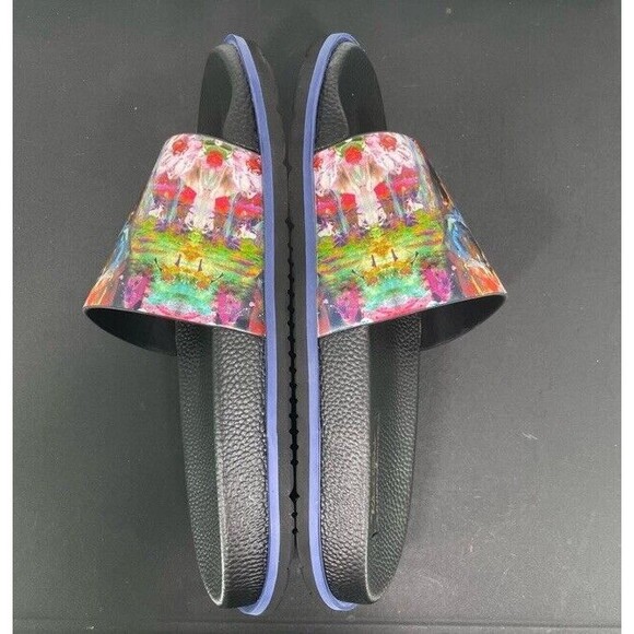 Robert Graham Leather Beachcomber Slide Sandals Skull Graphic Resort Colorful 8 main image 9